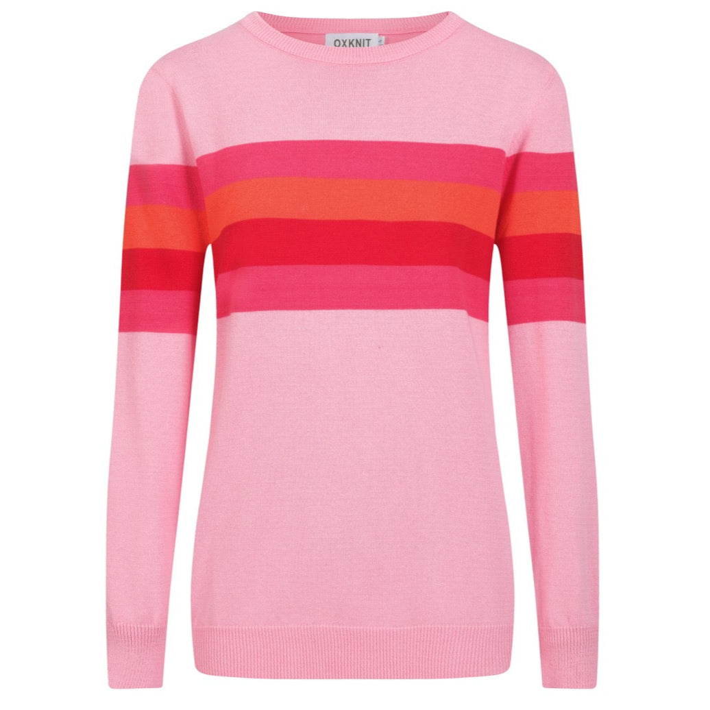 Pink and Ecru Jacquard Sweater main image 1