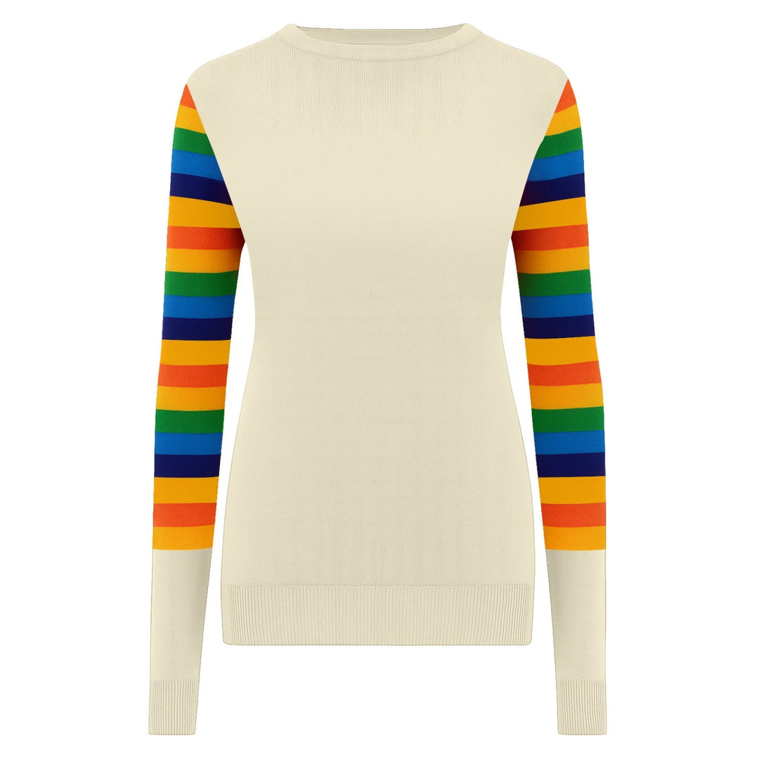 Women's Braun Fox Lantern Sleeve Strickwear-Cropped Länge