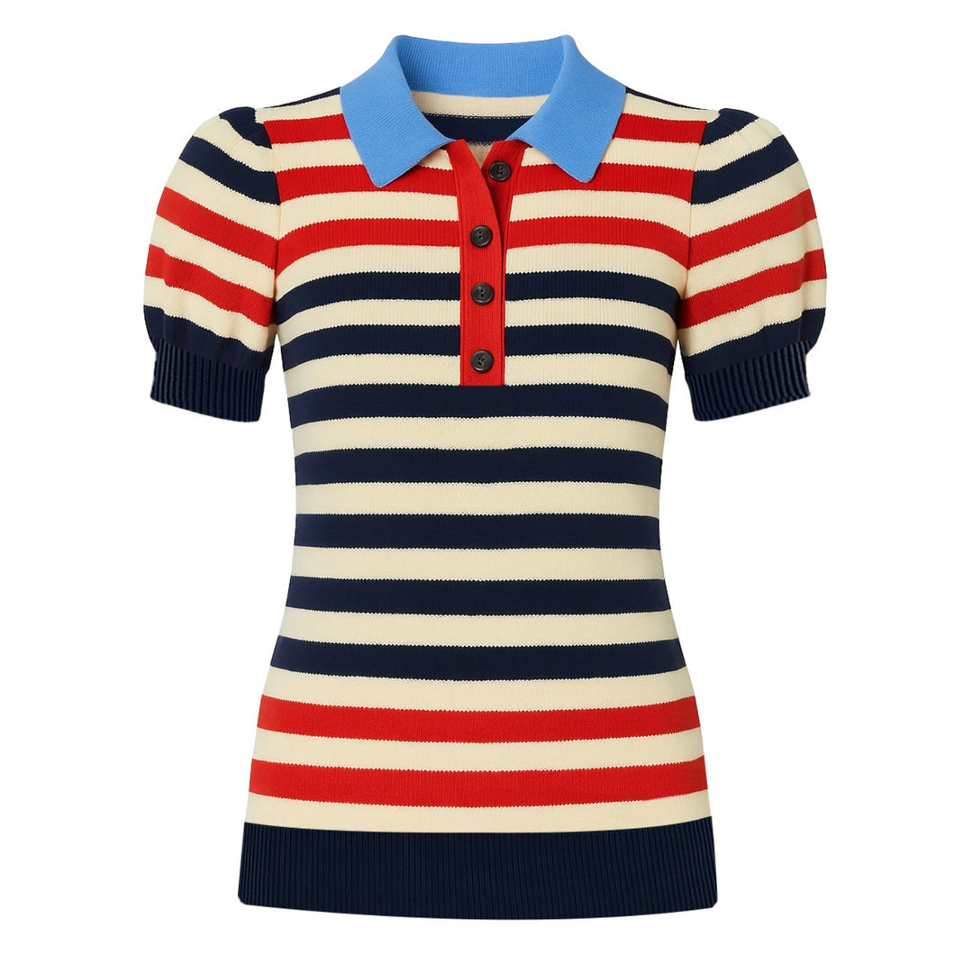 Kvinnors svarta hjärtformade fashionabla stickade t-shirt