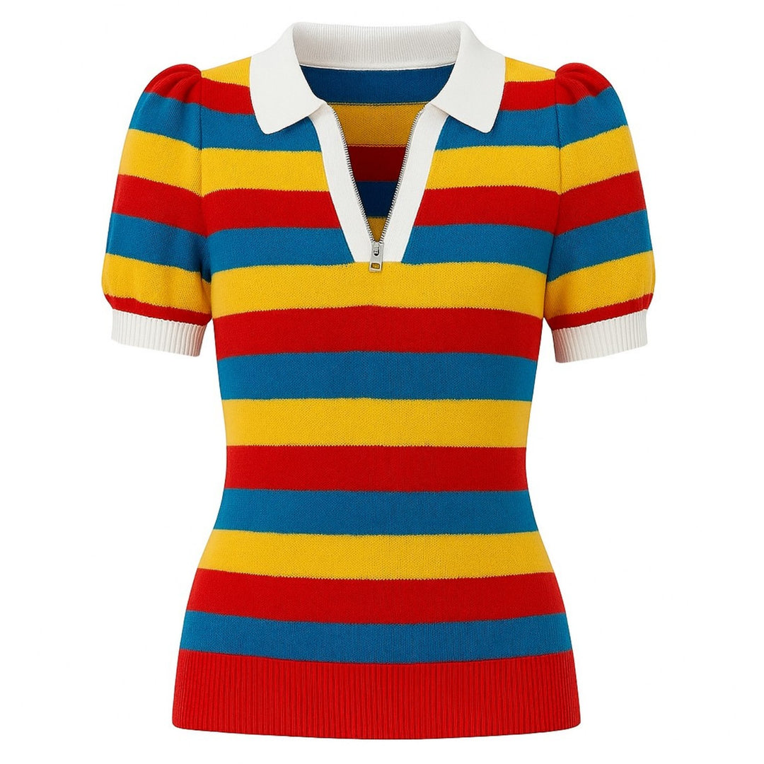 Kvinnors svarta hjärtformade fashionabla stickade t-shirt