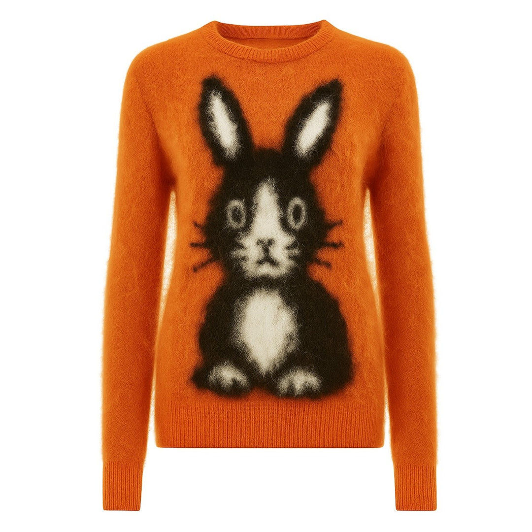 Punto mujer peluche diseño conejito naranja