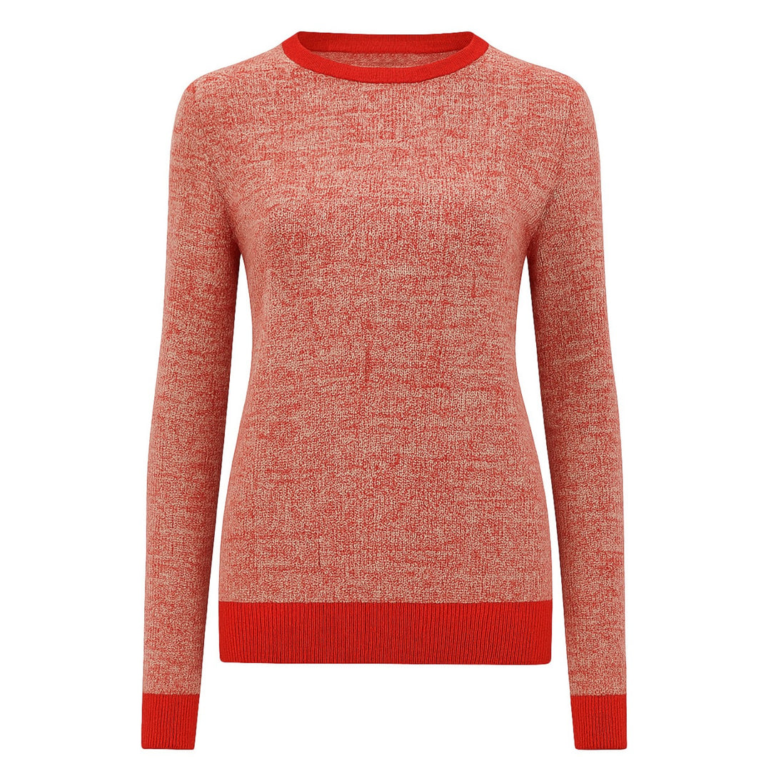 Women's red vintage college knitwear