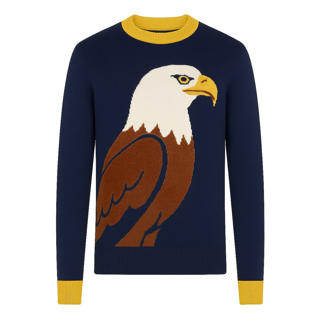 Maglieria vintage Jacquard vintage Eagle da uomo