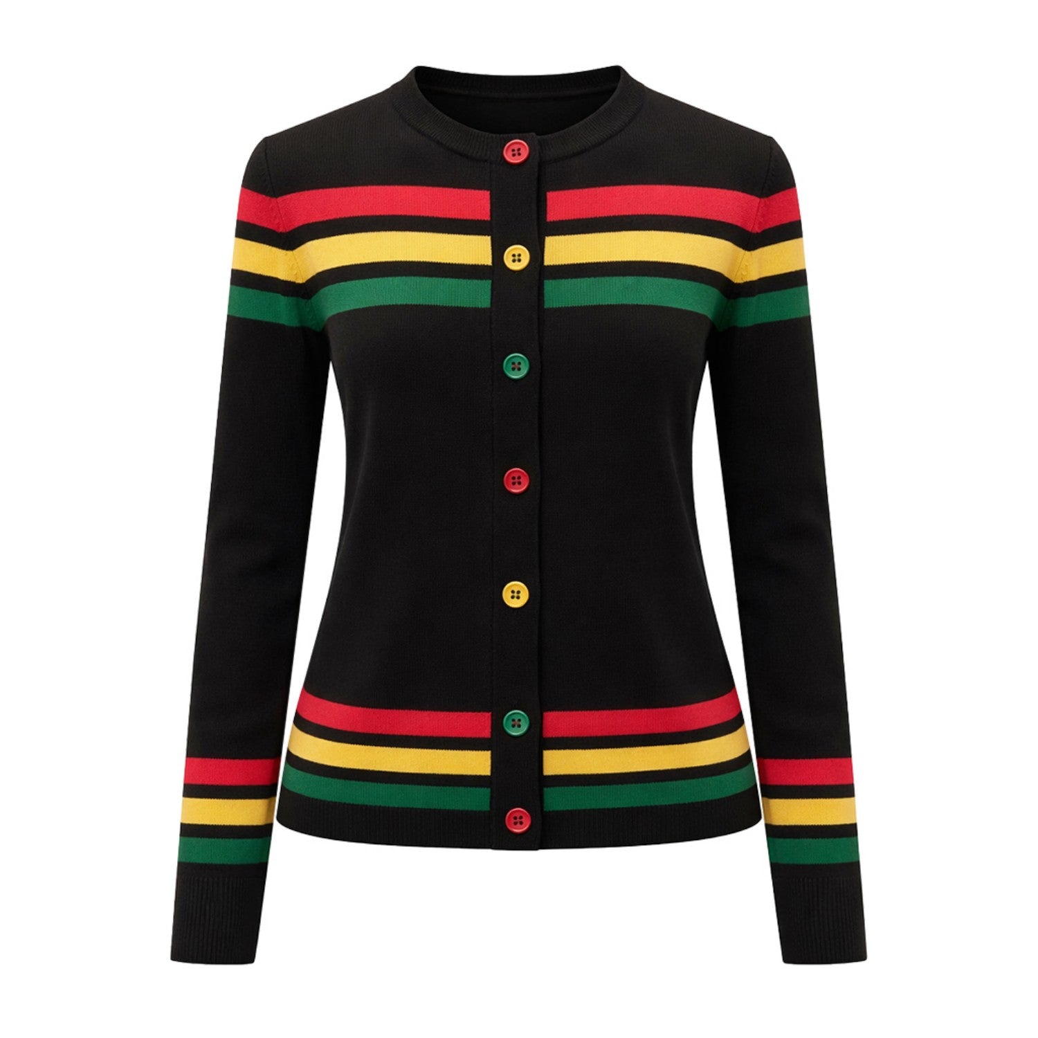 Vintage striped crop cardigan top
