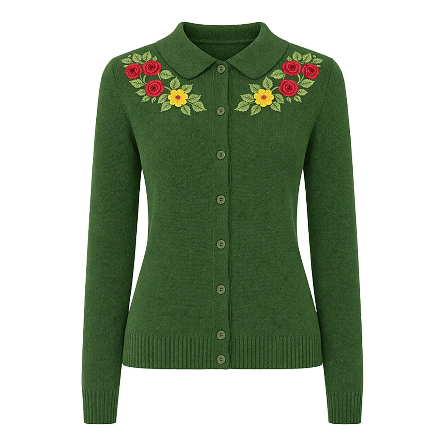 Women's Vintage Green Antoni & Alison Wool Cardigan S/M
