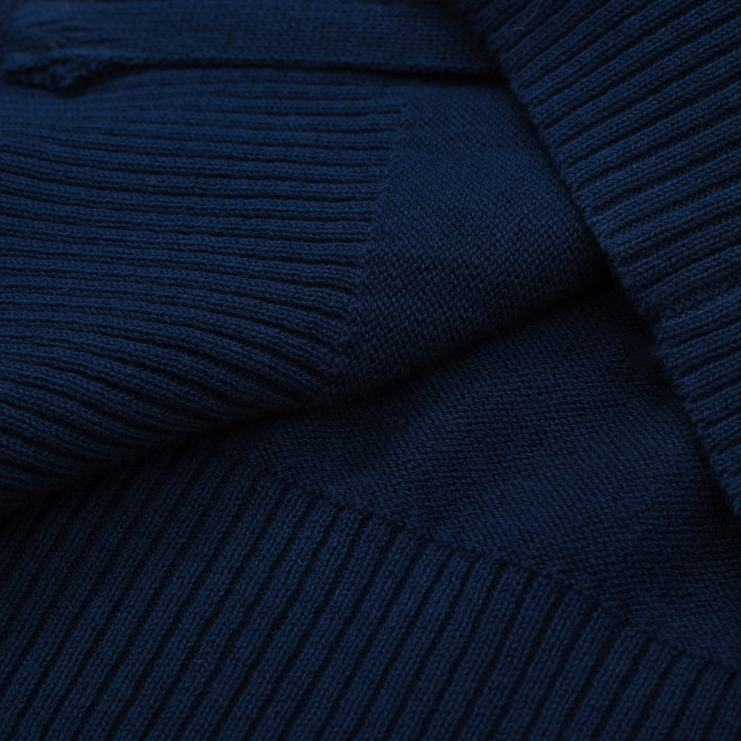 OXKNIT Men Vintage Clothing 1960s Mod Style Casual Chest Stripe Through Knitted Zip Retro Cardigan
