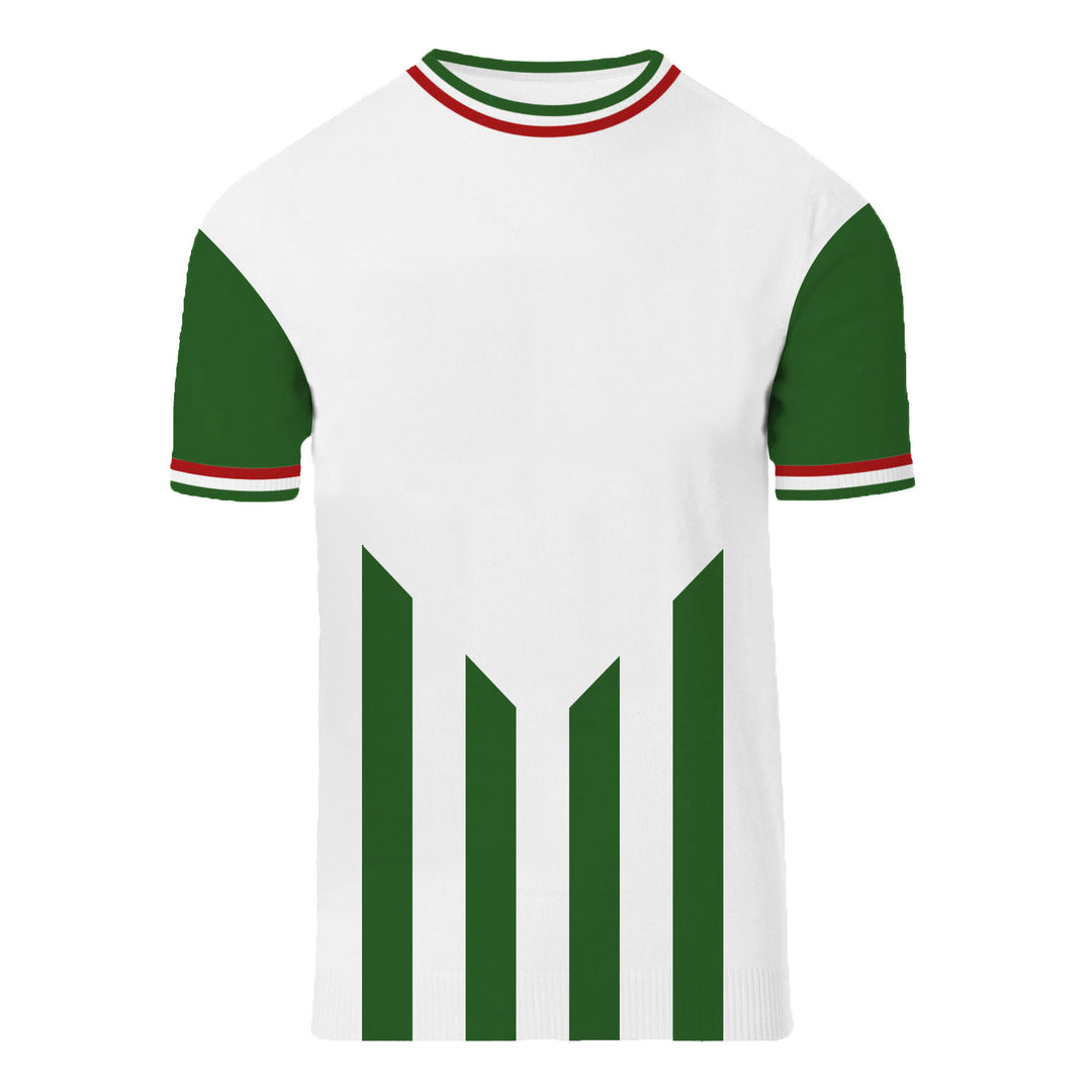 Camiseta de tejido de cuello redondo verde para hombres