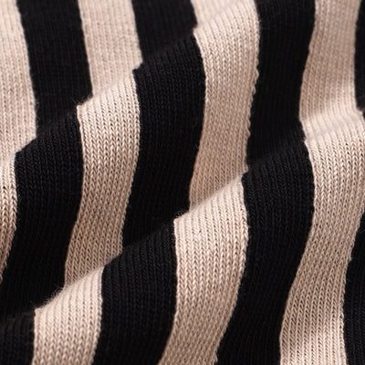 Striped Socks Mid-Calf Vertical Stripes Contrast Color Cotton Socks