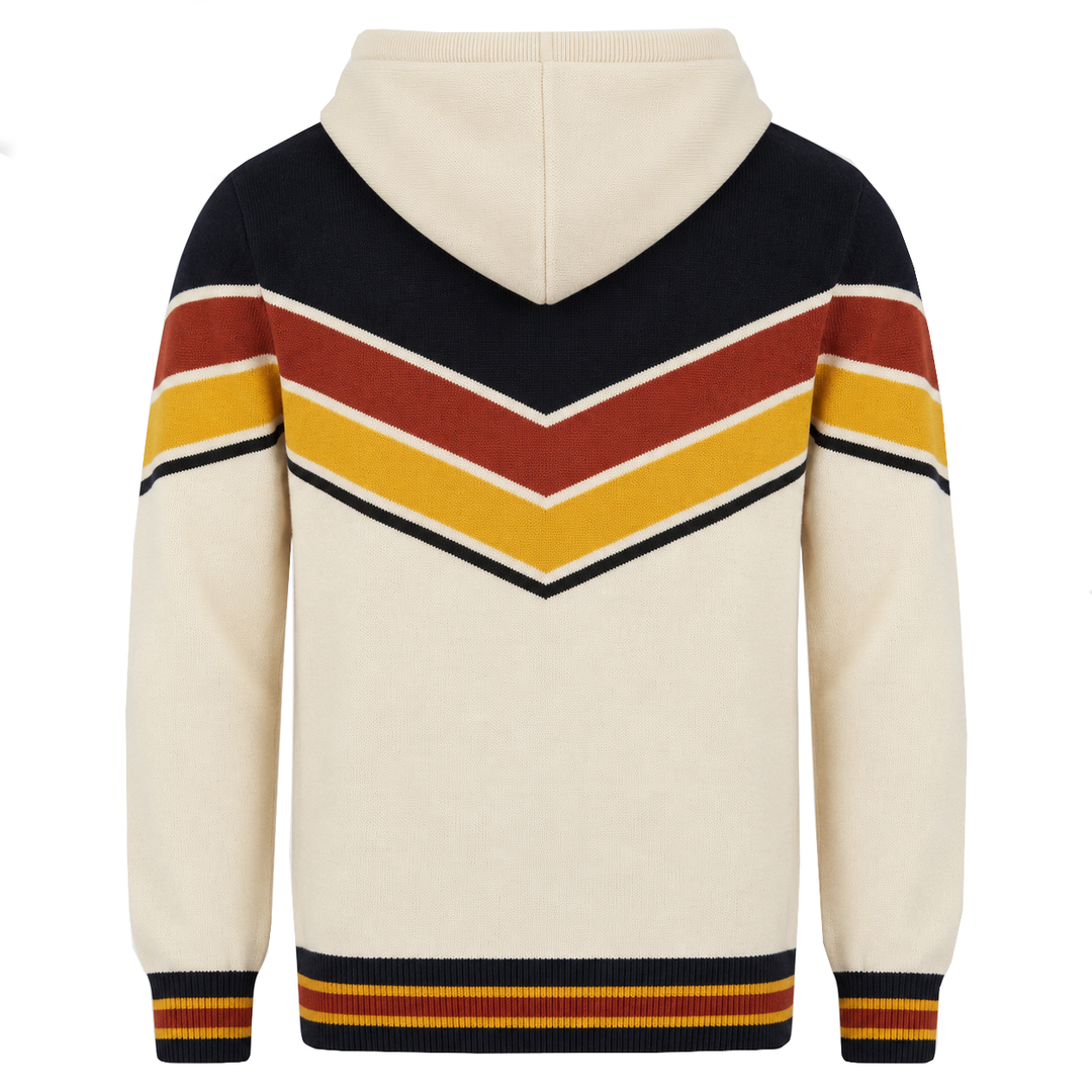 Gele tijgerjacquard herensweaterjas