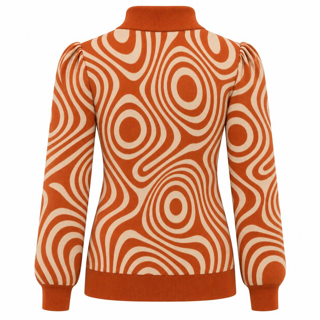 Dames Vintage Poedel Art Streetwear Jacquard Breisel