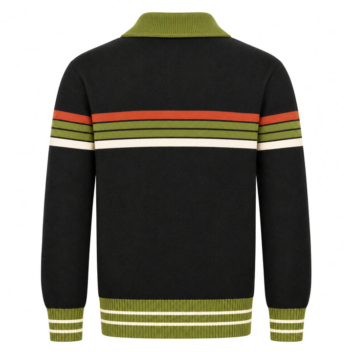 Gele tijgerjacquard herensweaterjas