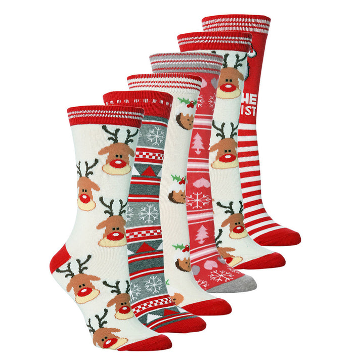 Christmas stockings new elk men's and women's stockings medium tube socks