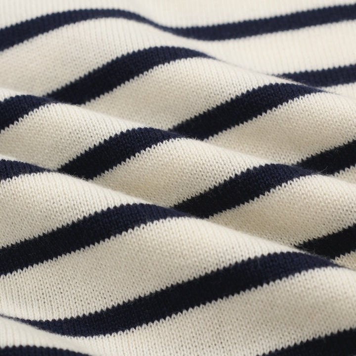 Women's striped cherry embroidery vintage knitwear