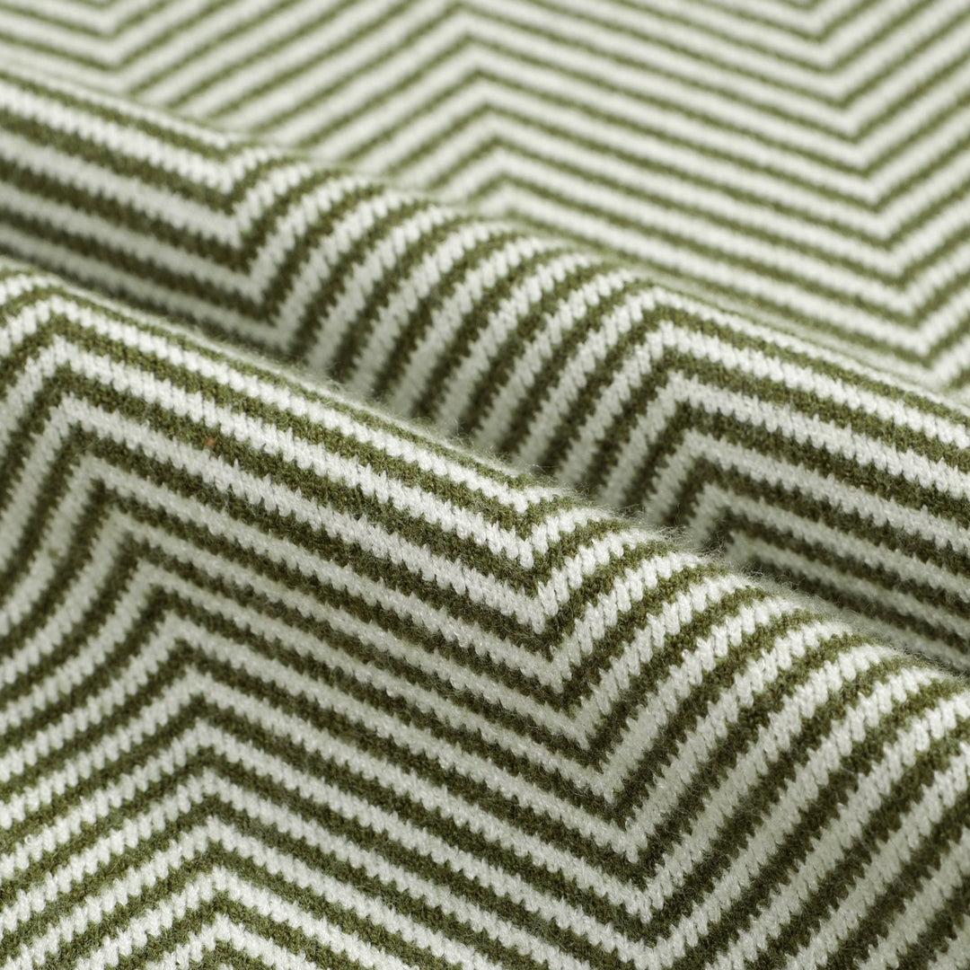 Men's Retro Herringbone Knit Sweater – Olive Green Vintage Pullover