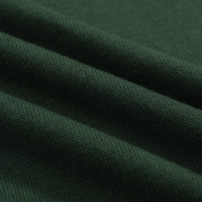 Men's green retro V-neck knit polo shirt