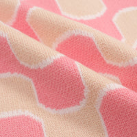 Men's 70s Pink Wavy Knit Polo – Sunset Button-Up Shirt
