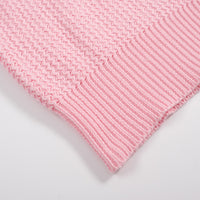 Men's 60s Mod Pink Waffle Knit Polo – Lightweight Retro V-Neck Shirt
