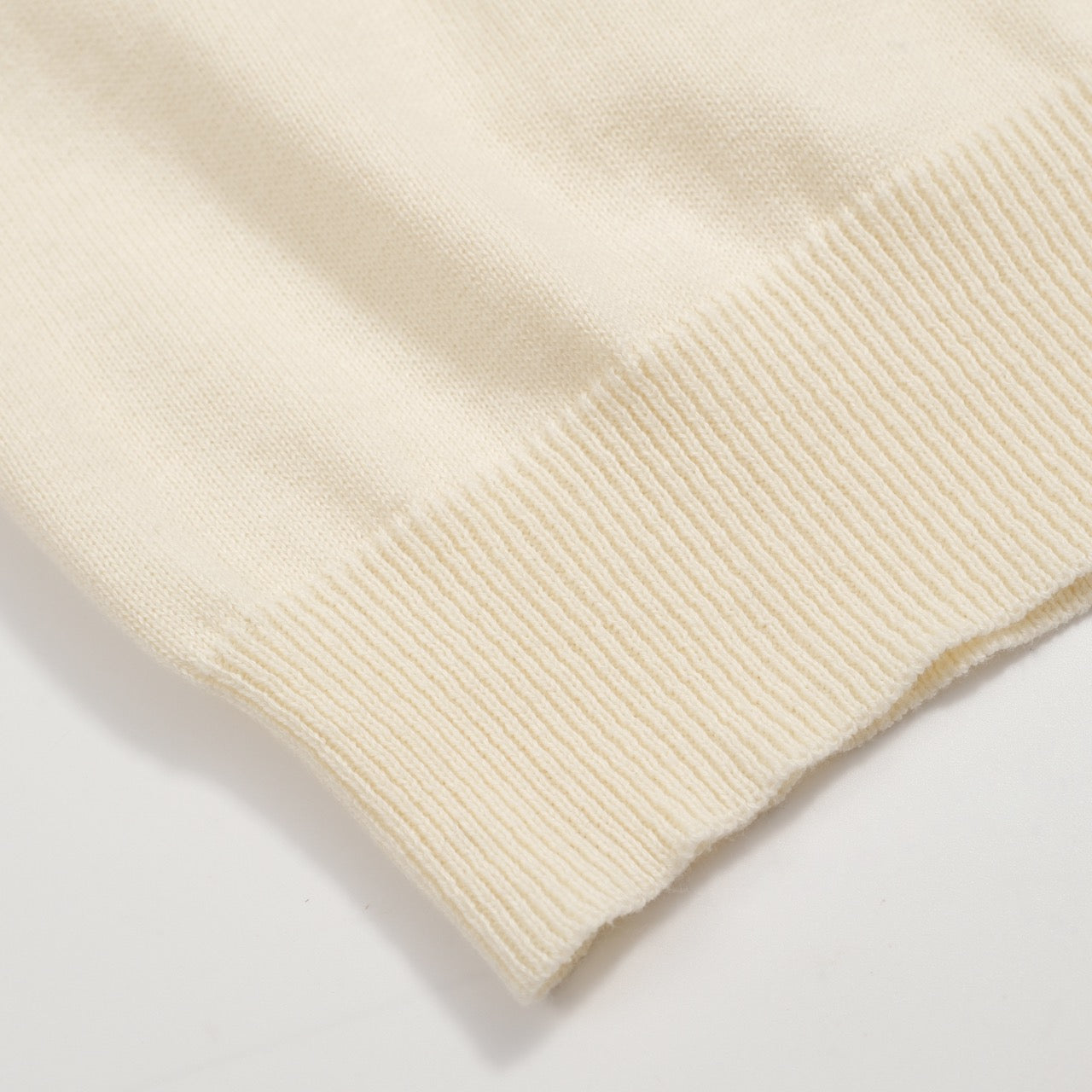 Men's Vintage Knit Polo Shirt | Retro Cream Button-Up with