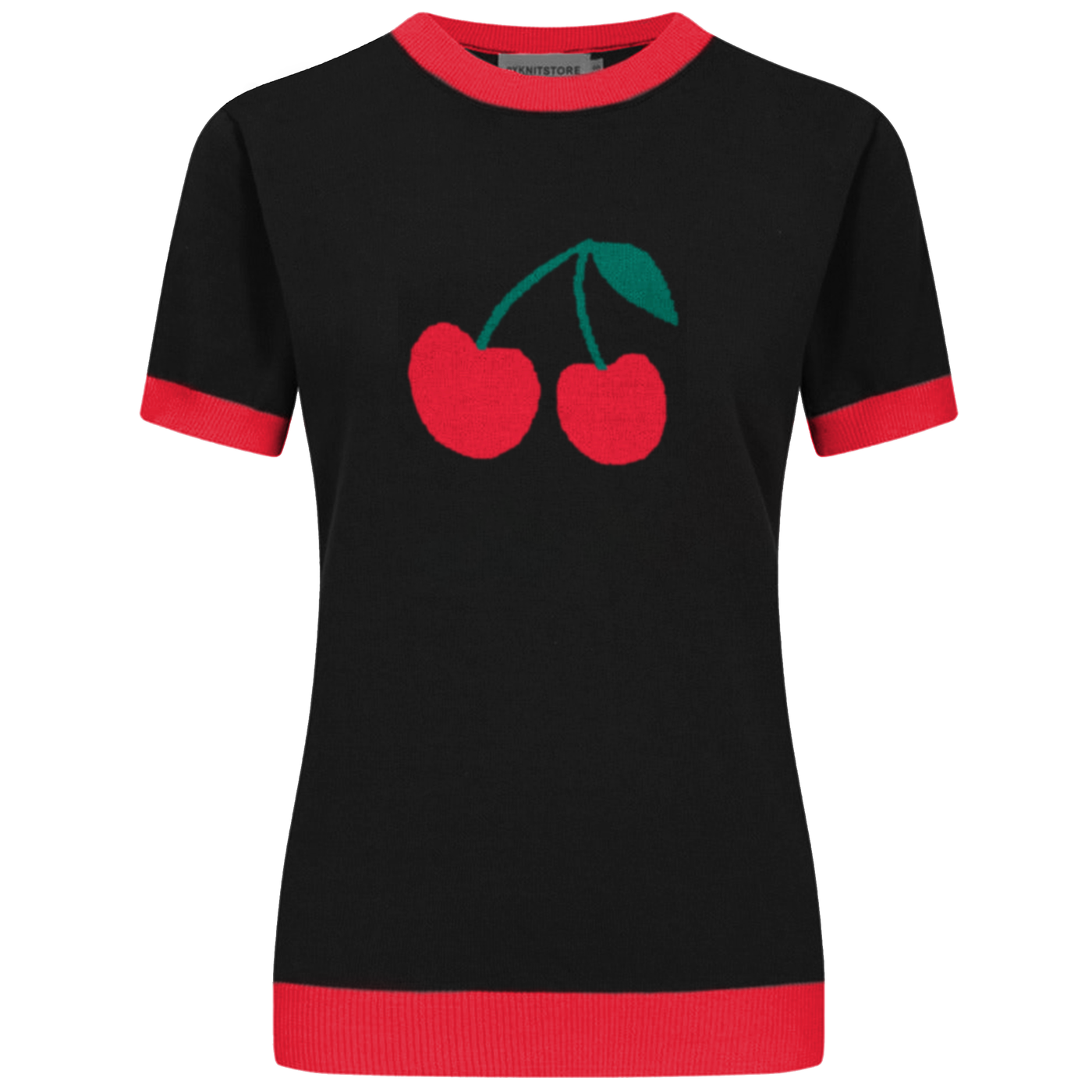 Women's vintage black cherry knit T-shirt