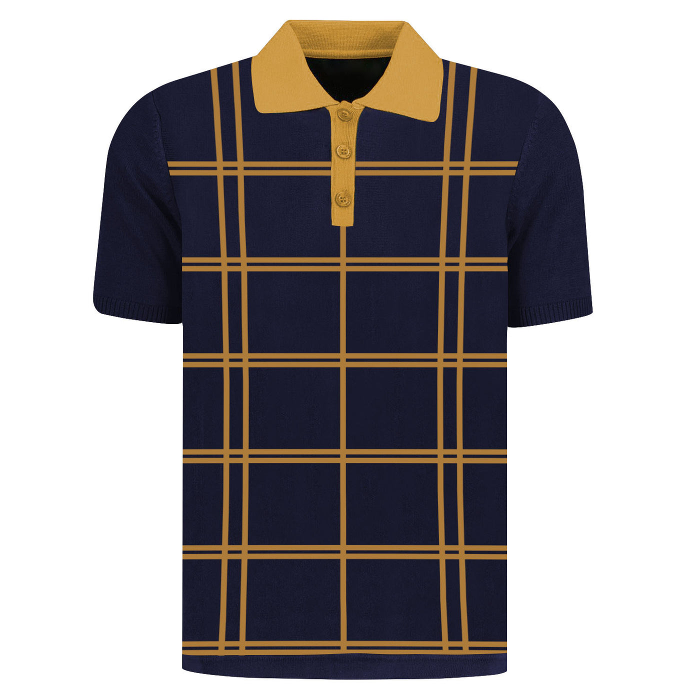 Men's navy blue 1950s vintage polo shirt