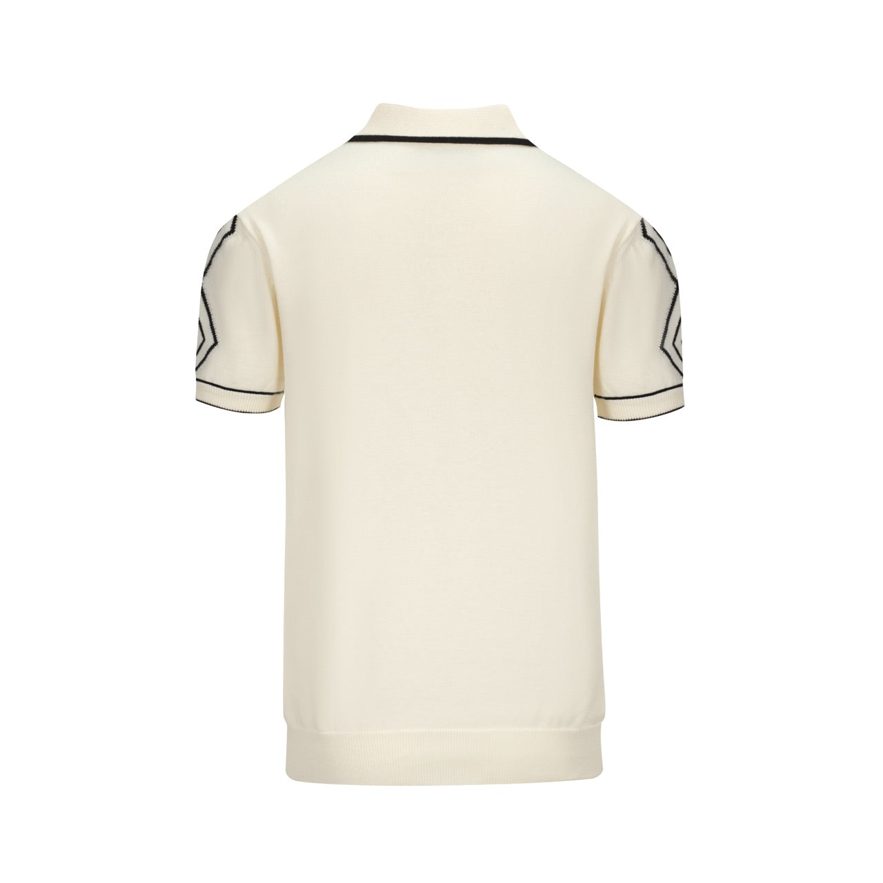Men's Retro Knit Polo Shirt | Vintage Cream Button-Up 70s
