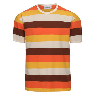 Men's 70s Retro Striped Cotton T-Shirt