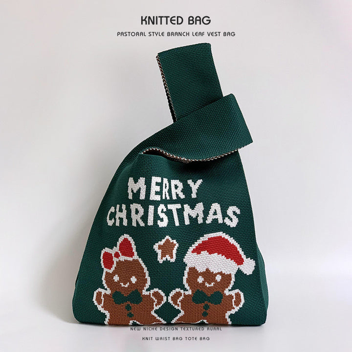 Weihnachtsgeschenktüte Strickweste Tasche Handtasche