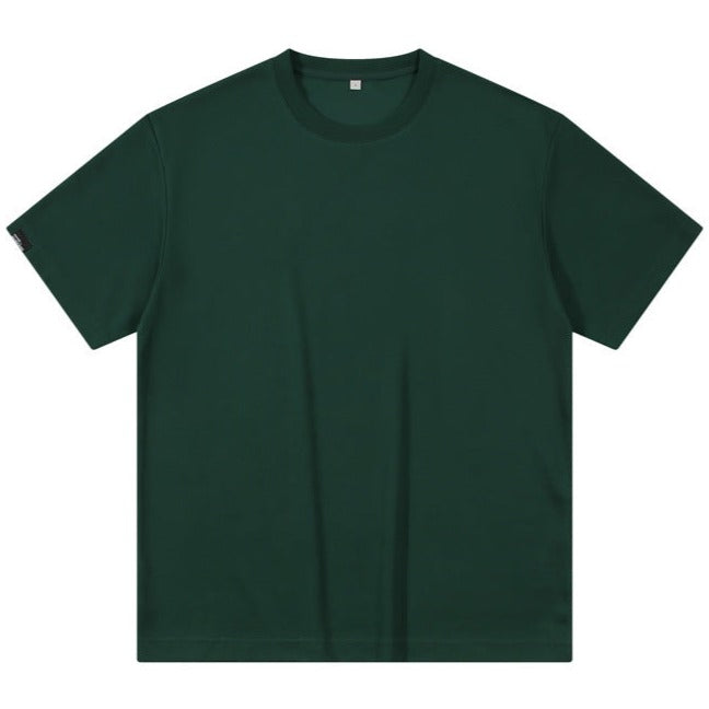 Men's casual twill short-sleeved solid color cotton t-shirt
