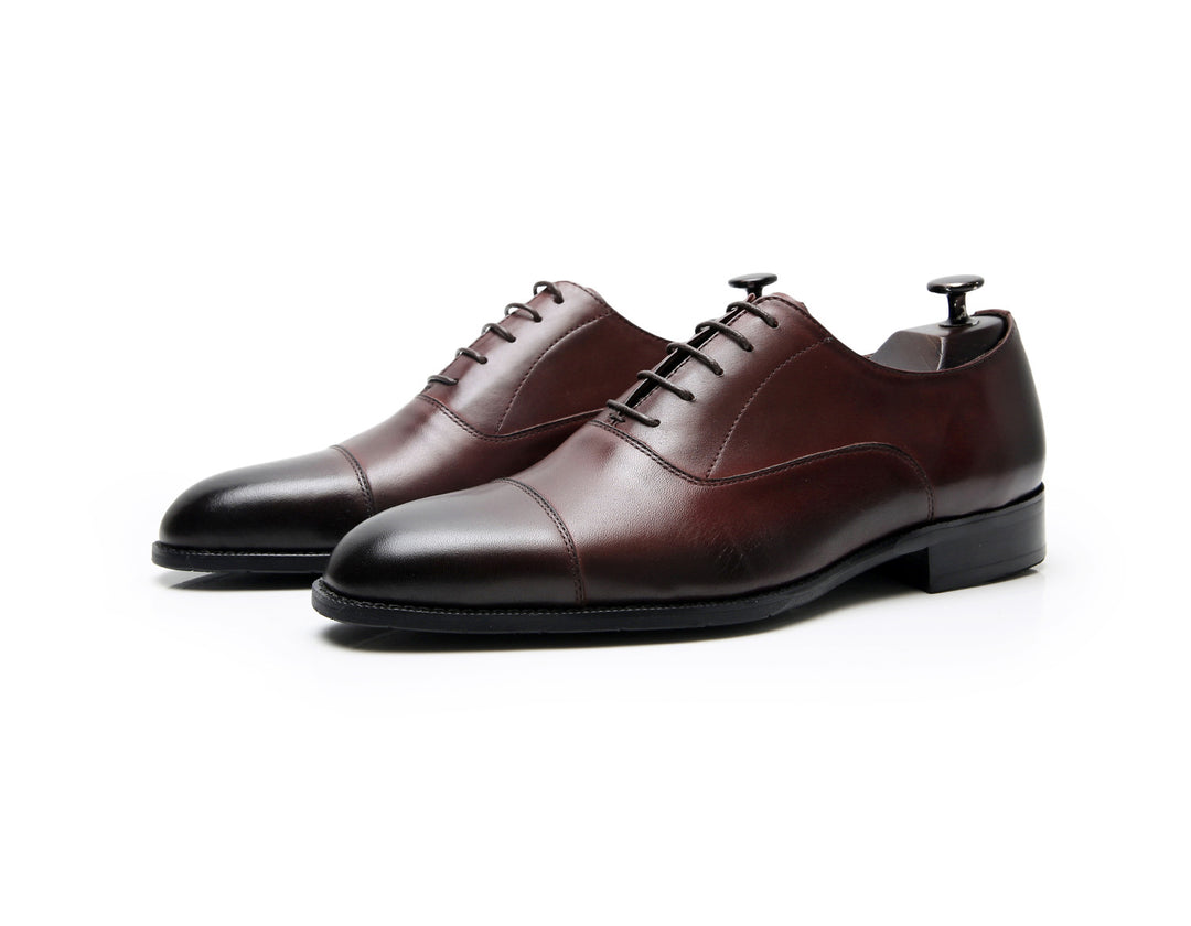 Men's business leather shoes leather shoes coffee brown pointed oxford – OXKnit
