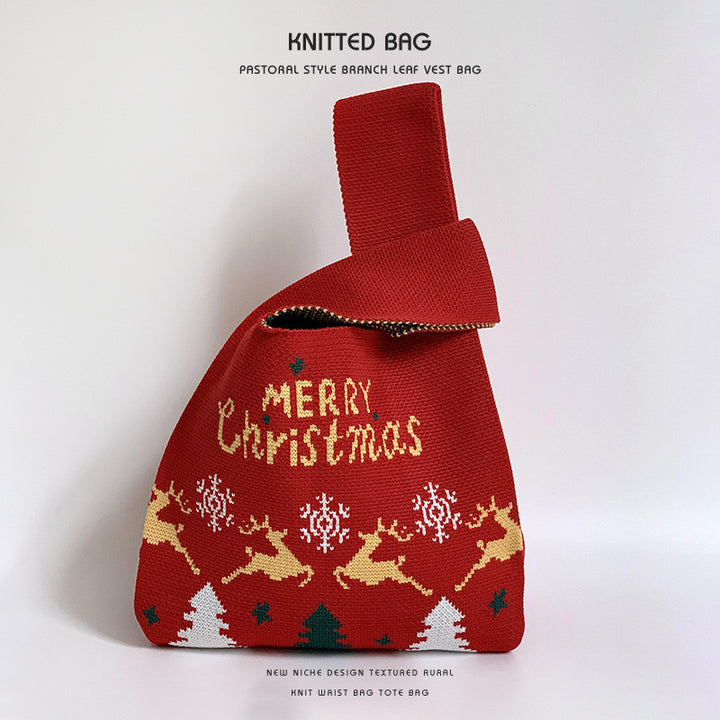 Weihnachtsgeschenktüte Strickweste Tasche Handtasche