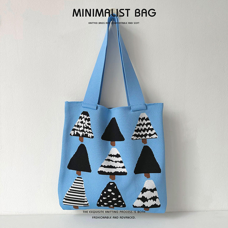 ★PISCESS★Ribbon Knit Tote Bag★Green, Coral★大人気★ Elegant Women's Knit Tote Bag – Latitudes