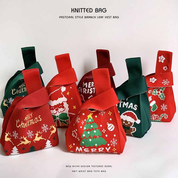 Weihnachtsgeschenktüte Strickweste Tasche Handtasche