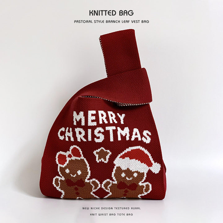 Weihnachtsgeschenktüte Strickweste Tasche Handtasche