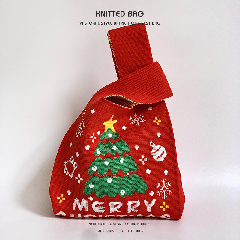 Weihnachtsgeschenktüte Strickweste Tasche Handtasche