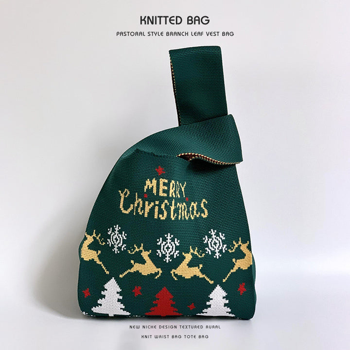 Weihnachtsgeschenktüte Strickweste Tasche Handtasche