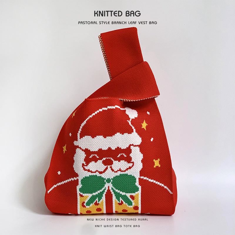 Weihnachtsgeschenktüte Strickweste Tasche Handtasche