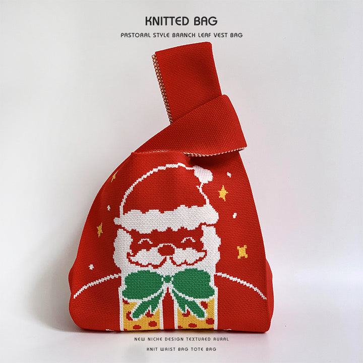 Weihnachtsgeschenktüte Strickweste Tasche Handtasche