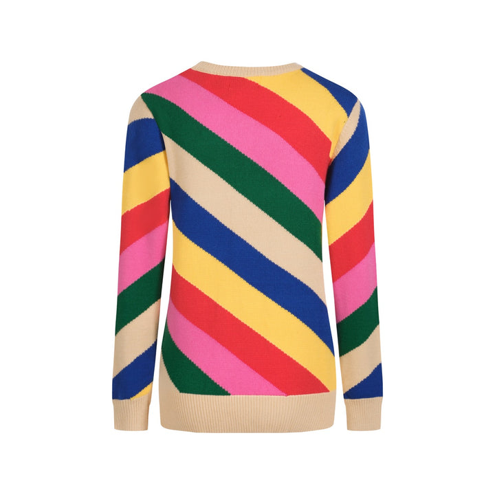 Women's vintage striped knitted jacquard knitwear
