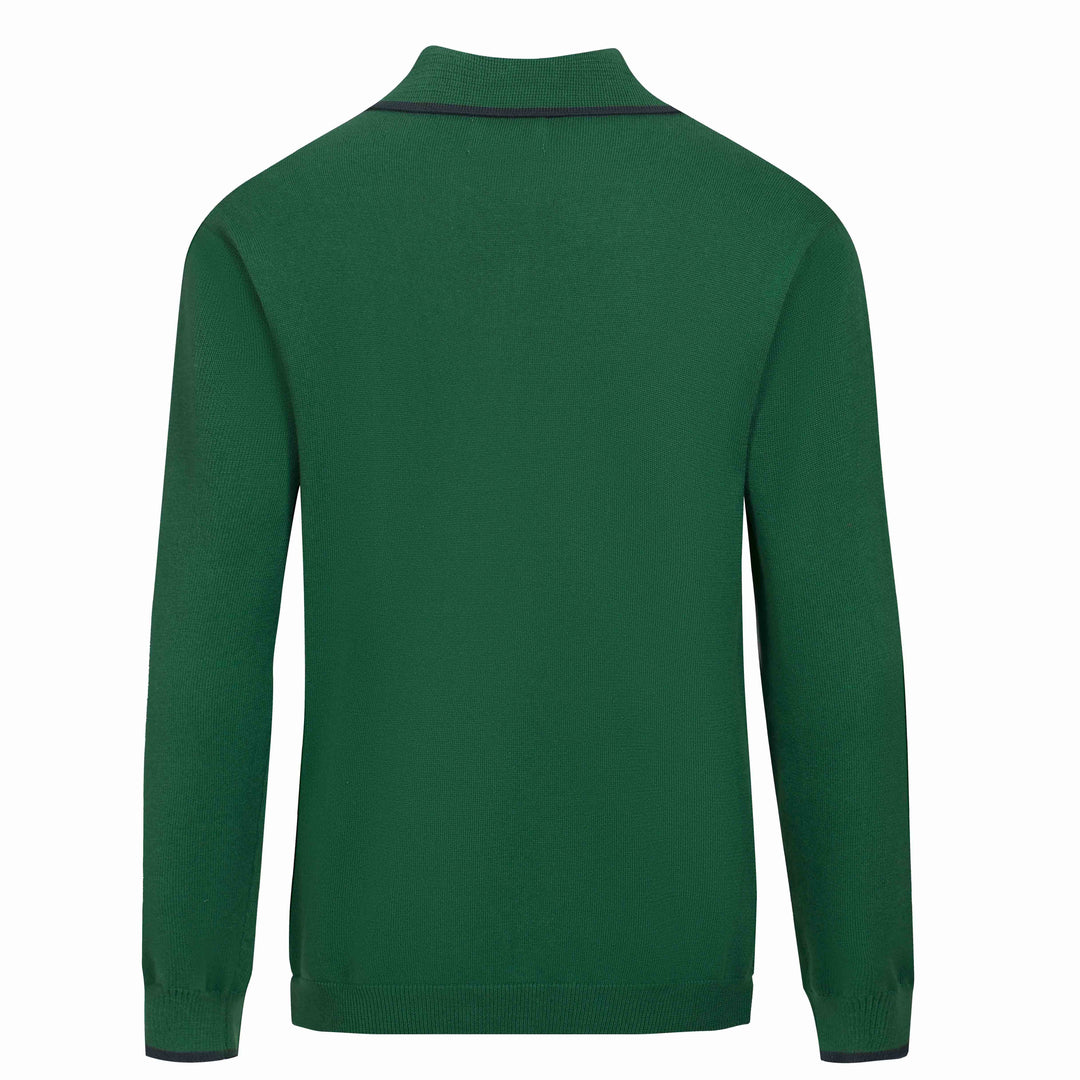 Suéter de cárdigan de punto verde vintage para hombres