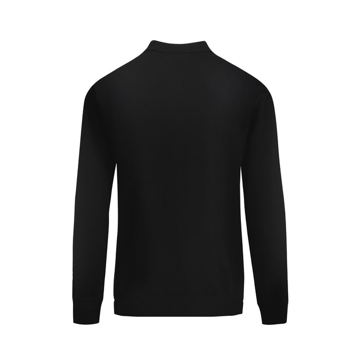 Men’s Atomic Geometric Knit Jacket – Black, Taupe & Retro Accents