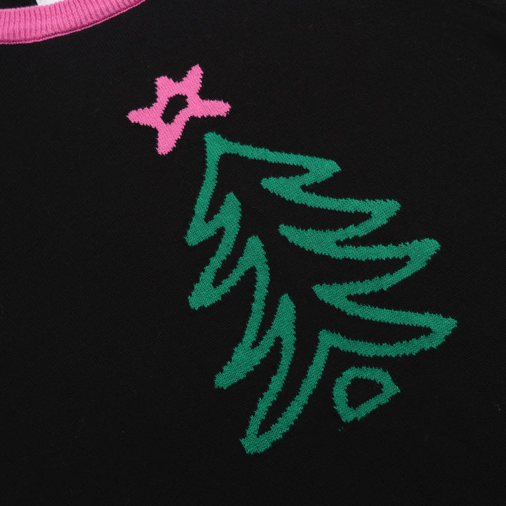Women's cute tree vintage knitwear