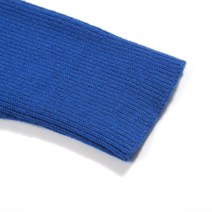 Men's Colorblock Knit Cardigan – Royal Blue, Orange & Fuchsia