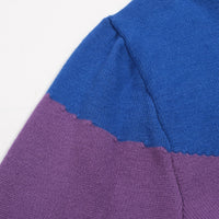 Men's Color Block Wave Knit Sweater – Blue, Pink, Yellow & Green