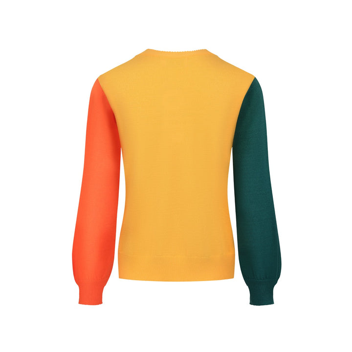 Women's Retro Cat Knit Sweater – Bold Colors