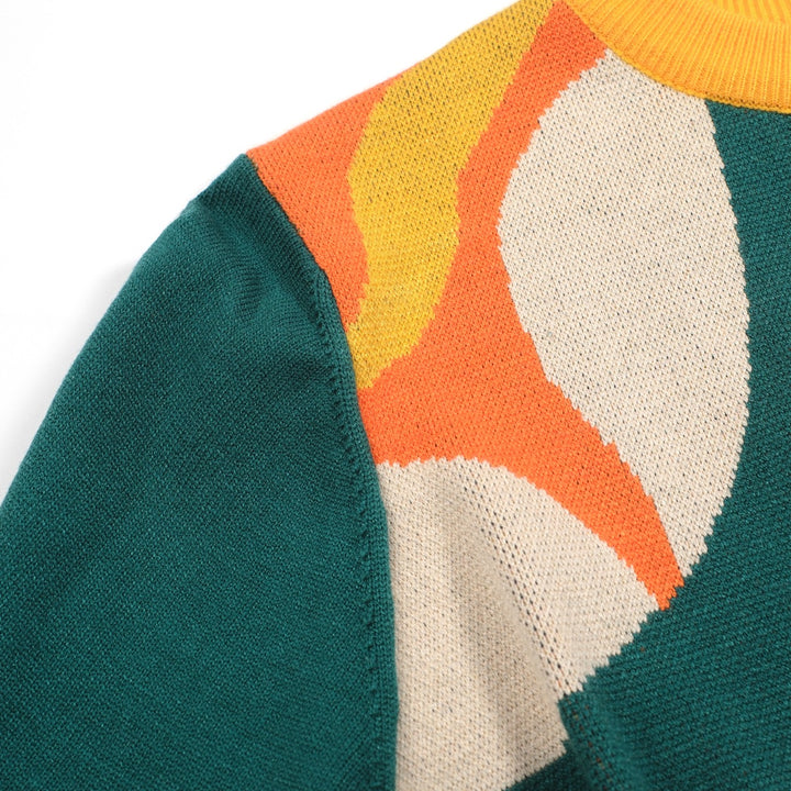 Women's Retro Cat Knit Sweater – Bold Colors