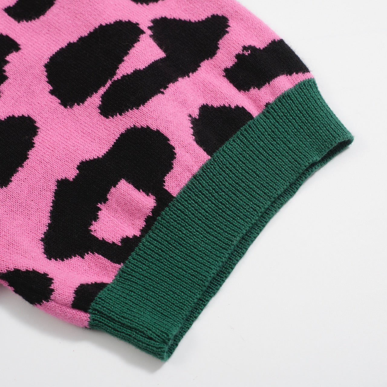 豊富な商品から Shirt Polo Knit Retro Men's | Print Leopard Pink Vintage トップス