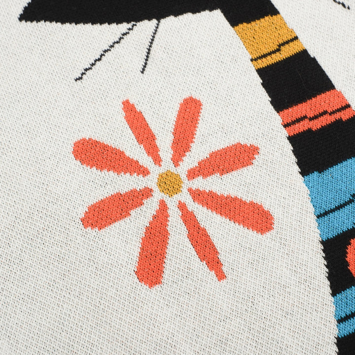Women's Retro Cat Graphic Knit Top – Vintage Vibes