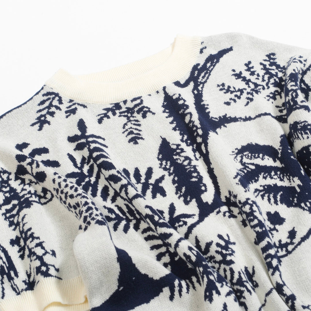 Art White Art Jacquard Knitwear