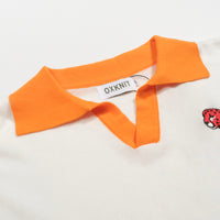 Men's multi-colored embroidered V-neck knitwear