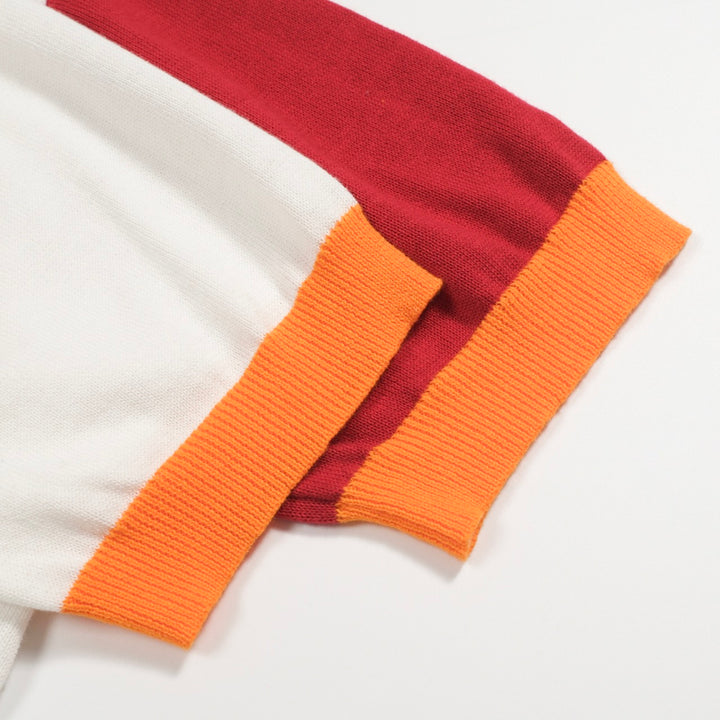 Tricot à col en V multicolores pour hommes